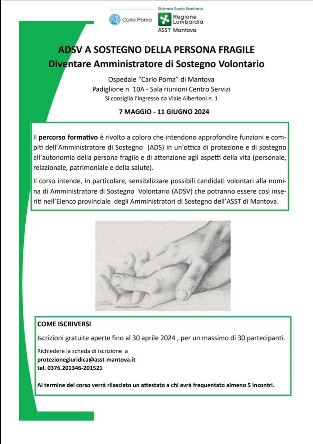 Corso di formazione per Amministratore di Sostegno Volontario